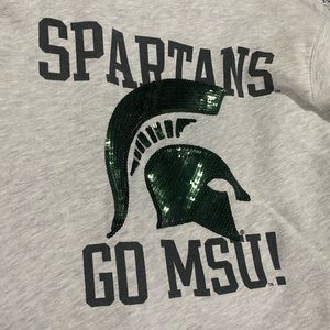 Victoria Secret PINK - MICHIGAN STATE - zip up hoodie - size small - GO MSU